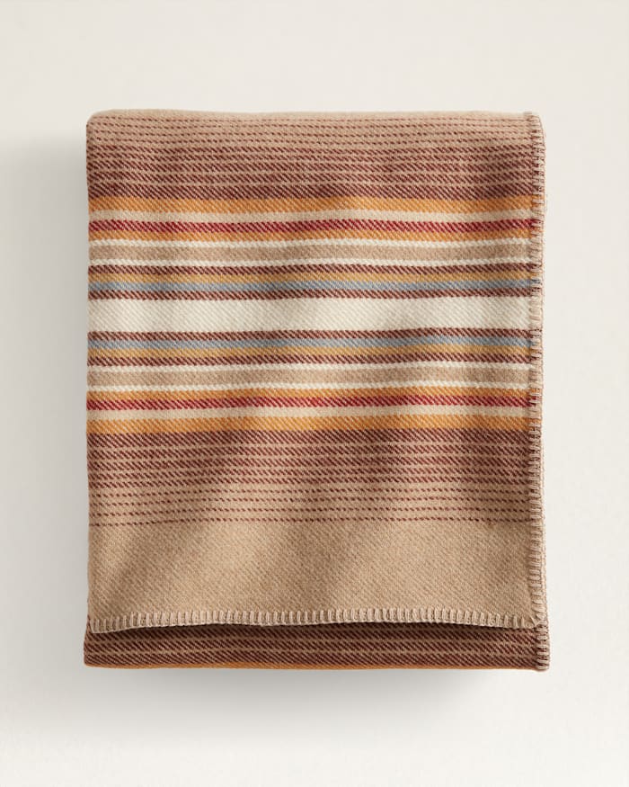 ECO-WISE WOOL PLAID/STRIPE BLANKET